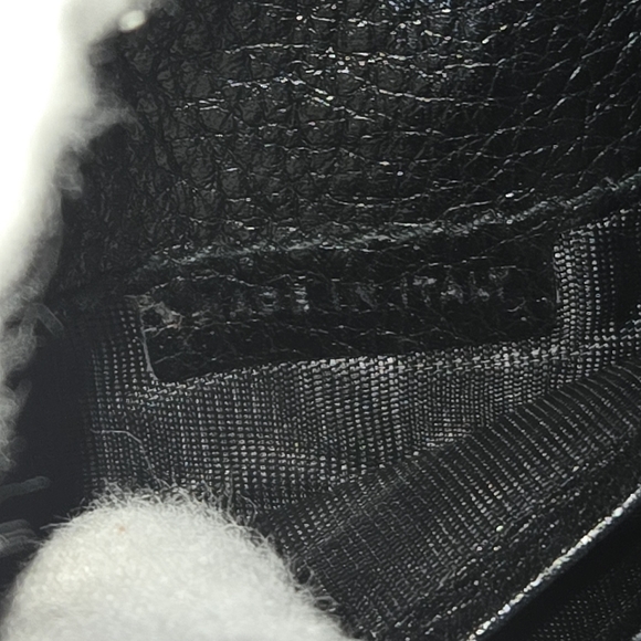 Bally 1980s Black Leather & Croc Embossed Trim Vertical Kelly Bag And Wallet - Picture 14 of 14